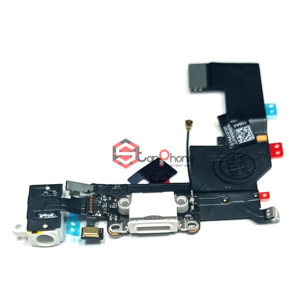 Шлейф для Iphone 5s на системный разъем/микрофон, белый