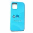 Чехол-накладка Iphone 12/ 12 pro с логотипом Apple, голубой