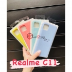 Чехол-накладка Realme C11, Silicone case светло-голубой