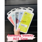 Чехол-накладка Samsung A03 core, Silicone case светло-голубой