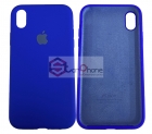 Чехол-накладка Iphone XR с логотипом Apple, синий