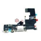 Шлейф для Iphone 5s на системный разъем/микрофон, белый