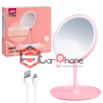 Настольное зерколо для макияжа с подсветкой JBH MIRRORLIGHT - A1 розовое
