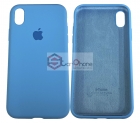 Чехол-накладка Iphone XR с логотипом Apple, голубой