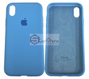 Чехол-накладка Iphone XR с логотипом Apple, голубой